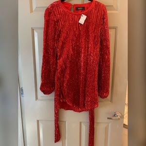 Now Sold! Holiday Red Sequin Tunic Dress